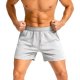 Men's Light Gray Soft Elastic Waist Casual Shorts