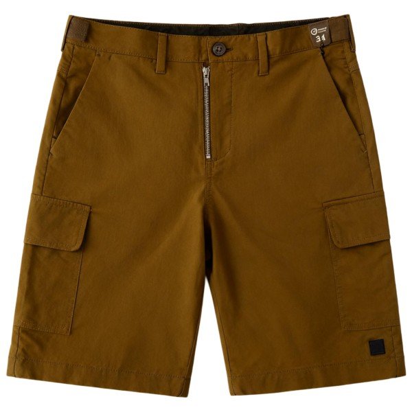 Men's Brown Cargo Shorts with Multi-Pocket Design